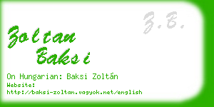 zoltan baksi business card